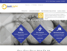 Tablet Screenshot of justrightsurgical.com